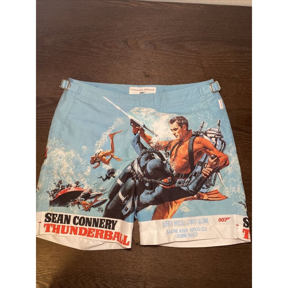 Orlebar Brown Sean Connery Thunderball Swim Shorts Size 30 James Bond 007